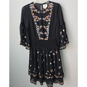 Maeve Women's‎ Embroidered Dress Size 4 Floral Anfisa Tunic Boho Anthropologie